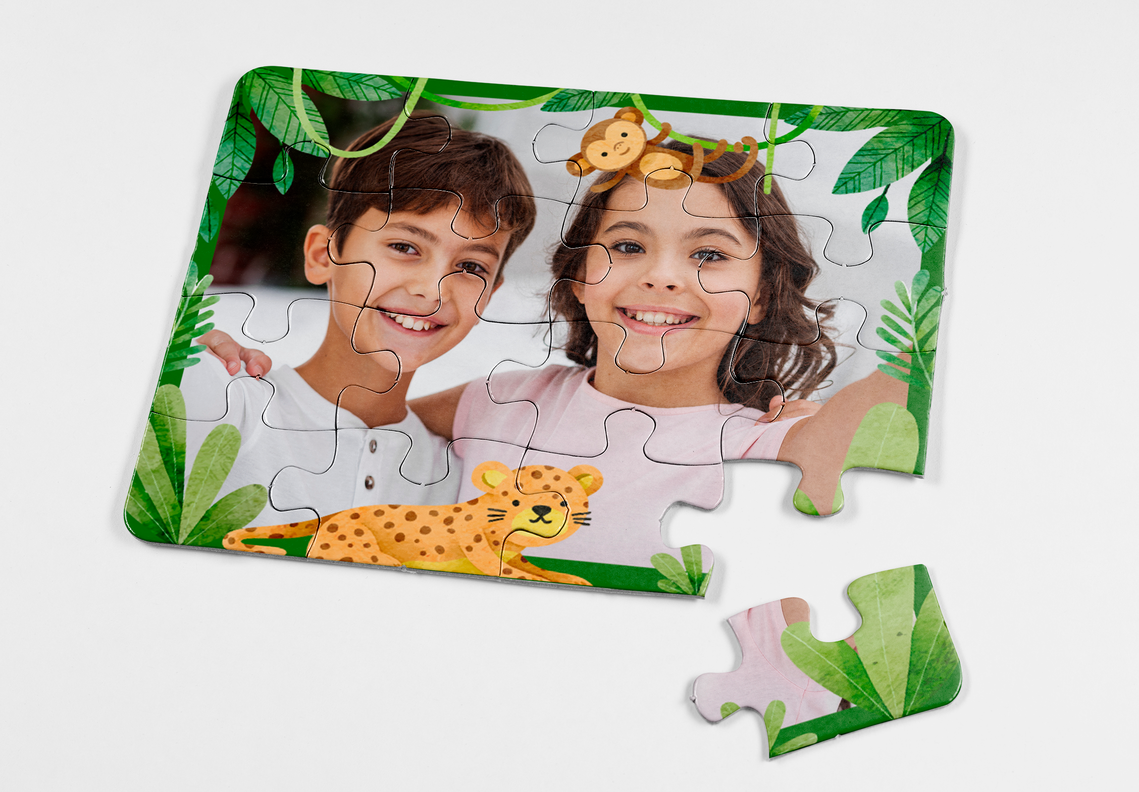 Puzzle infantil personalizado temática Selva 